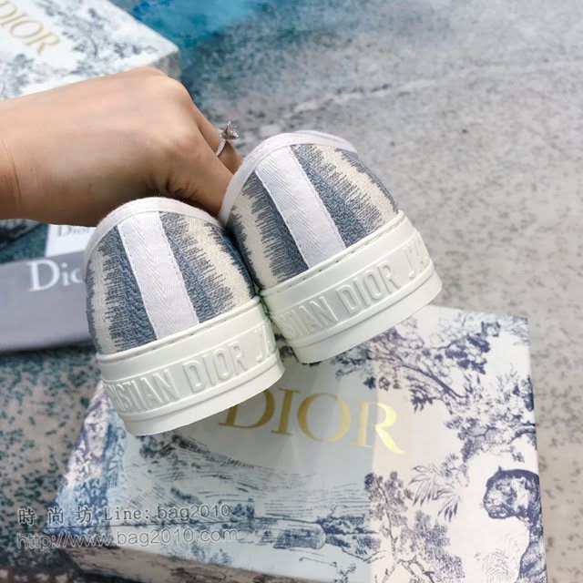 DIOR女鞋 迪奧2021專櫃新款立體刺繡墊腳板鞋 Dior彩虹系列刺繡系帶休閒鞋  naq1546